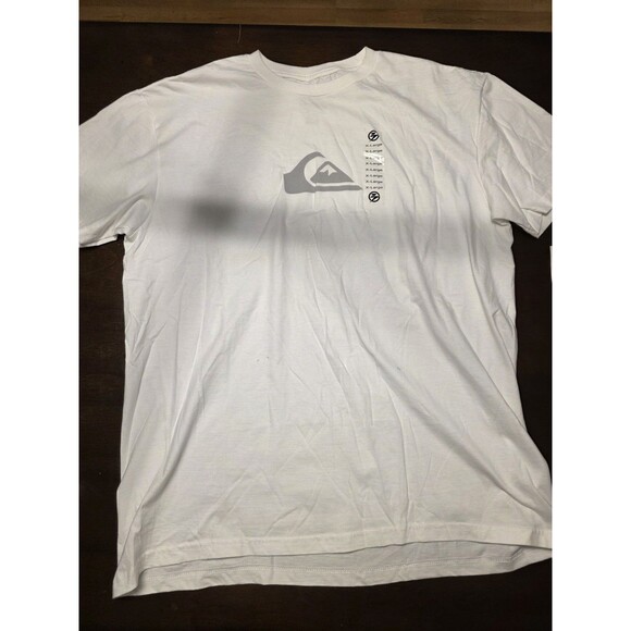 New Quiksilver Mens XL Comp Logo SS T-Shirt White NWT - Picture 3 of 5